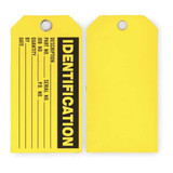 Manufacturer Varies Prod Stat Tag,3 x 5-3/4 In,Bk/Yel,PK100 2RMV1