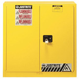 Justrite Flammable Cabinet,40 Gal.,Yellow 893010