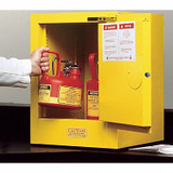 Justrite Flammable Safety Cabinet,4 Gal.,Yellow  890420