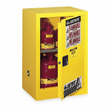 Justrite Flammable Safety Cabinet,12 Gal.,Yellow 891200