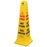 Safety Cones, Multi-Lingual "Caution", 36 in, Yellow