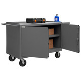 Durham Mfg Mobile Cabinet Bench,Steel,66" W,24" D 3400-95