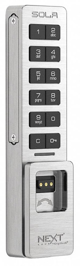 Sola Electronic Keyless Lock,Knob,Zinc,Sola 3  NLS3-K1-CT10-619-01B-3203