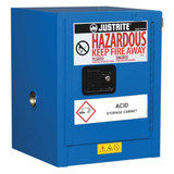 Justrite Haz Material Safety Cabinet,4 Gal,Blue  860428