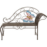 Alpine 56 In. L. Metal Butterfly Garden Chaise Lounge BVK684 869975