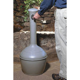 Justrite Cigarette Receptacle,4 gal.,Gray 268501