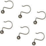 Zenna Home Brushed Nicklel Aluminum Shower Shower Curtian Ball Hook (12-Count) BH04ALBNL 474536