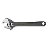 Black Oxide Adjustable Wrench, Polished Face, 10 in Overall L, 1.13 in Opening, SAE/Metric