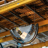 Global Industrial Half Dome Acrylic Mirror Indoor 18"" Dia. 180 degrees Viewing