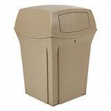 Rubbermaid Commercial Trash Can,45 gal.,Beige,Plastic  FG917188BEIG