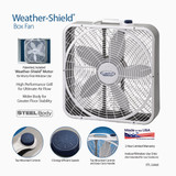 Denali Aire 20 In. 3-Speed White Weather Resistant Box Fan 1DAFBX20 535735