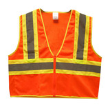 TruForce™ Two-Tone Mesh Safety Vest, X-Large, Orange, 1/Each