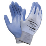 11-518 Polyurethane Palm Coated Gloves, Size 8, Blue/Gray