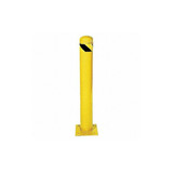 Sim Supply Bollard ,24 in H,Yellow ,Carbon Steel  1GUD5