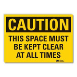 Lyle Keep Clear Caution Rflctv Label,10x14in LCU3-0390-RD_14x10