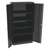 Tennsco Storage Cabinet,72"x36"x18",Black,4Shlv 7218DLXBK