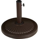 Outdoor Expressions 18 In. Round Brown Concrete Umbrella Base SL-USC-51-BN