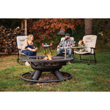 Pit Boss 2-In-1 24 In. Black Round Fire Pit & Grill 10730 870319