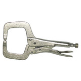 Locking C-Clamp, 2.625 in Throat Depth, 11 in OAL, Chrome, 3-3/4 in Opening Size