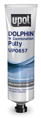 Dolphin 1k Combination Putty, Ultra Smooth Acrylic Putty, Olive Green, 7 oz UP0657