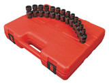 3/8" Dr 12Pt Metric Universal Impact Socket Set, 13 Pc 3691