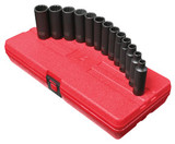 3/8" Dr 12 Pt. Met Deep Impact Socket Set, 13 Pc. 3682