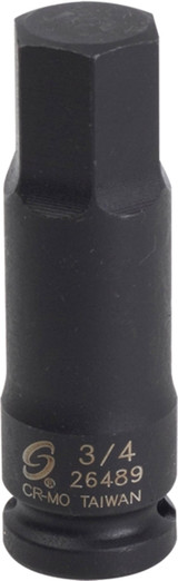 1/2" Drive, Hex Drive Impact Socket, 3/4" 26489