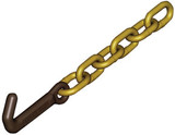 Tie Down "J" Hook with 3/8" Chain 6317
