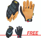Material4X Original Gloves, Black, Medium with FREE FastFit Elastic Cuff Gloves, Black, Medium M2P-08-009
