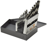 Fractional Jobber Length Drill Bit Set, 1/16-1/2" by 32nds, 15pc 15KK5