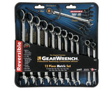 Reversible Combination Ratcheting Wrench Set METRIC, 12pc 9620N