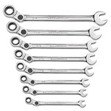 SAE Indexing Combination Ratcheting Wrench Set, 8 pc 85498