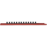 3/8" Drive 15" Red Socket Rail Includes 14 Clips 83101D