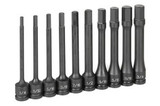 10-Piece 1/2 in. Drive 6 in. SAE Hex Impact Drive Socket Set 1360H