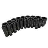 26-Pc. 1/2" Dr. 6-pt Metric Deep Impact Socket Set 44326