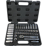 47 Pc. 3/8" Drive 6 Point SAE and Metric Pro Socket Set 1245