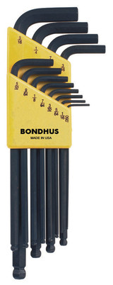 Ball End L-Wrench, Inch, Long, 12 pc. 10936