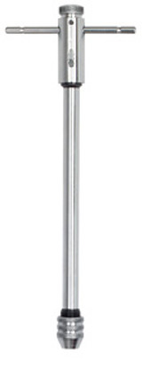 T-Handle Ratcheting Tap Wrench, 10" Extended Length for Tap Sizes No. 0 - 1/4", Carded 21210