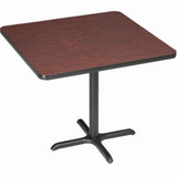 Interion 42"" Square Bar Height Restaurant Table Mahogany