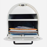 Gibraltar Reliant White Locking Post Mount Mailbox
