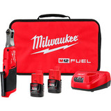 Milwaukee M12 FUEL Cordless 1/4"" High Speed Ratchet Kit