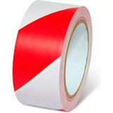 Global Industrial Striped Hazard Warning Tape 2""W x 108'L 5 Mil Red/White 1 Rol