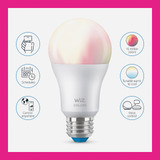 Wiz 60W Equivalent Color Changing A19 Medium Dimmable Smart LED Light Bulb 603449 510458