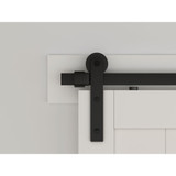 National Hardware 72 In. Matte Black Builder Interior Barn Door Kit (2-Piece)
