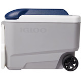 Igloo MaxCold 40 Qt. Roller Cooler, Ash Gray & Aegean Sea