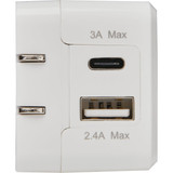 Jensen 1 USB-A & 1 USB-C White Wall Charger