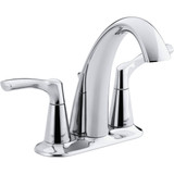 Kohler Mistos Chrome 2-Handle Lever 4 In. Centerset Bathroom Faucet with Pop-Up