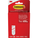 3M Command Small Adhesive Strips, 20 Strips 17022-20ESF