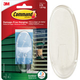 Command Outdoor Large Clear Window Hook, 1 Hook, 2 Strips 17093CLR-AWES