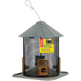 Stokes Select Gray Plastic 4.8 Qt. Capacity Sunflower Crib Bird Feeder 50171-DI
